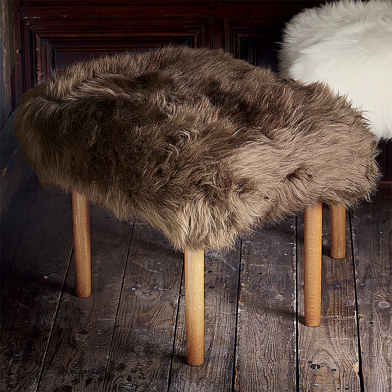 Mink Boreraig Sheepskin Footstool Culture Vulture Direct