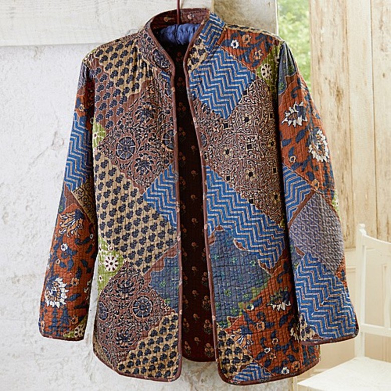 Quilted Jacket Pattern Quilted Jacket Pattern Jackets Patterns Quilt Sweatshirt Strip Sewing ...