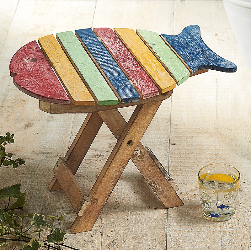 Folding Fish Stool, Whimsical Furniture