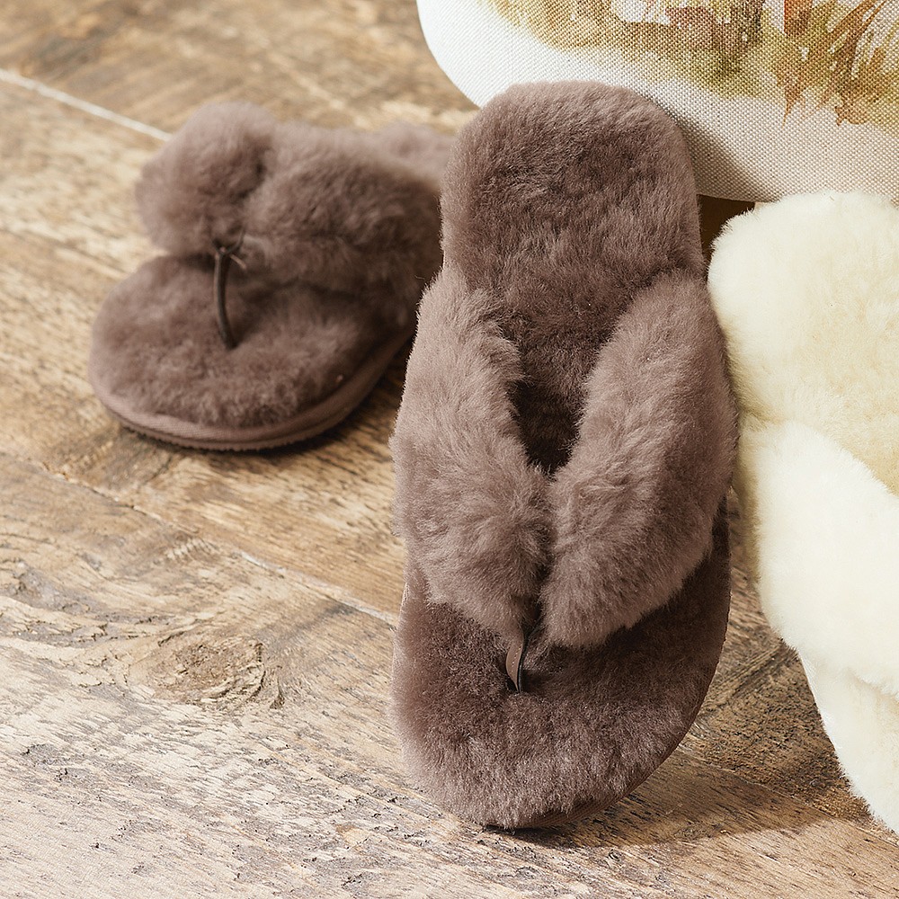 sheepskin flip flop