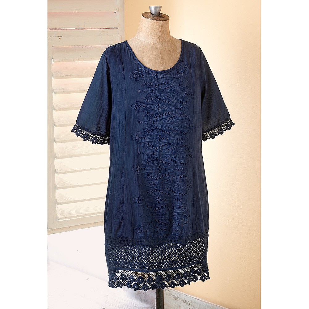 broderie anglaise shift dress