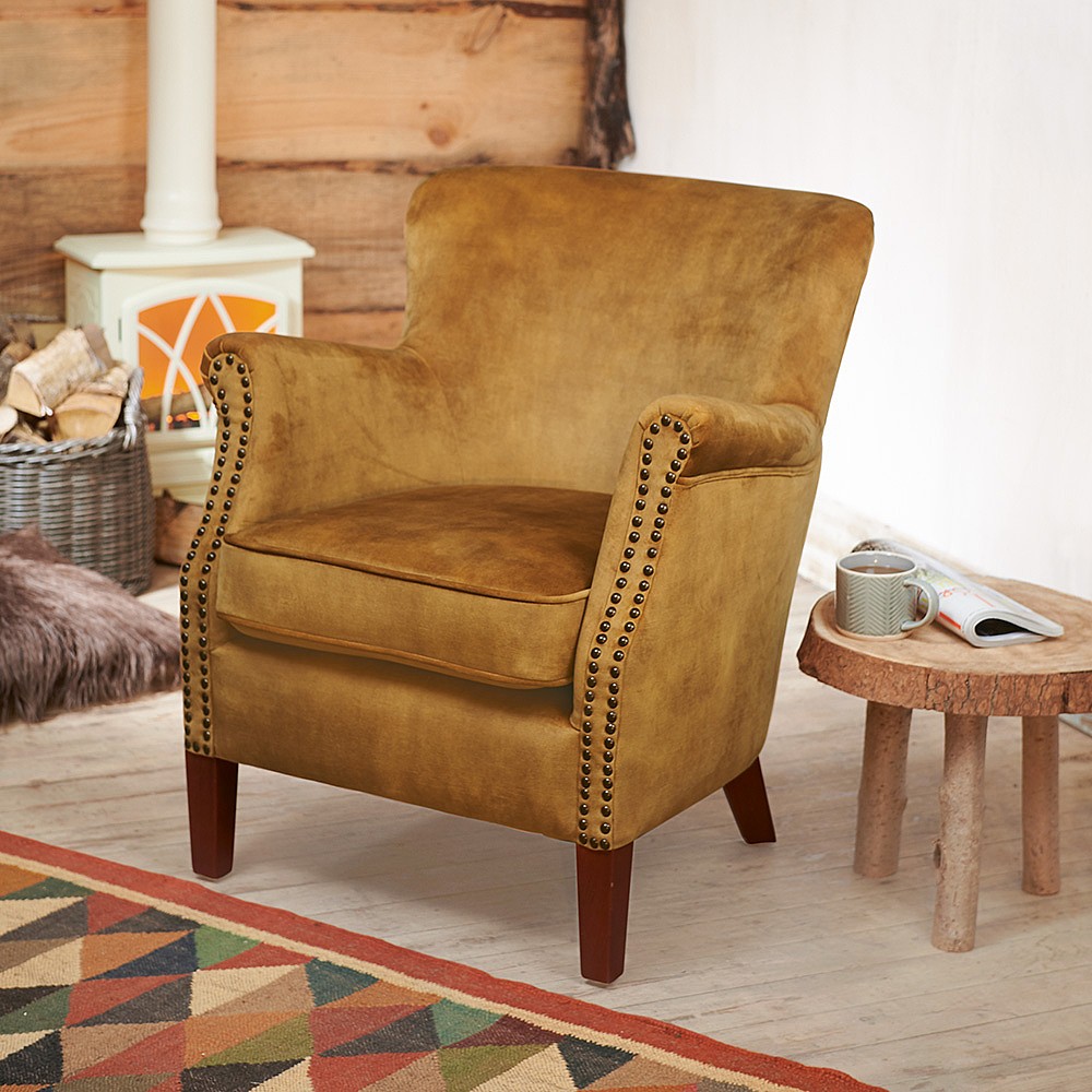 Velvet armchair uk discount