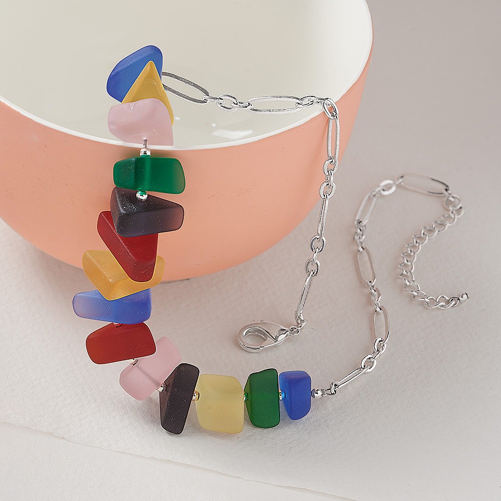 Multicoloured Rainbow Ball enamel & 14kt gold necklace | Lauren Rubinski |  MATCHES UK