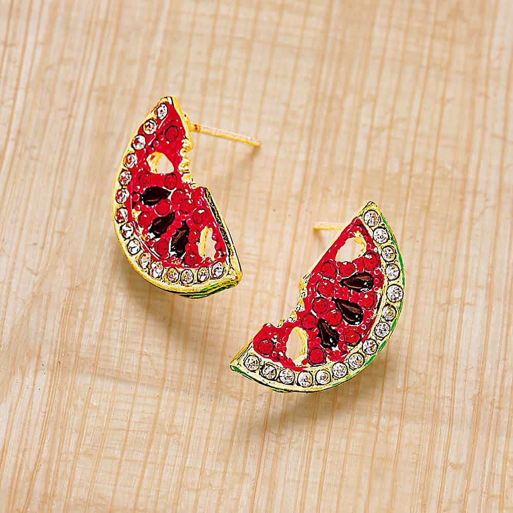 Watermelon Crystal Earrings Culture Vulture