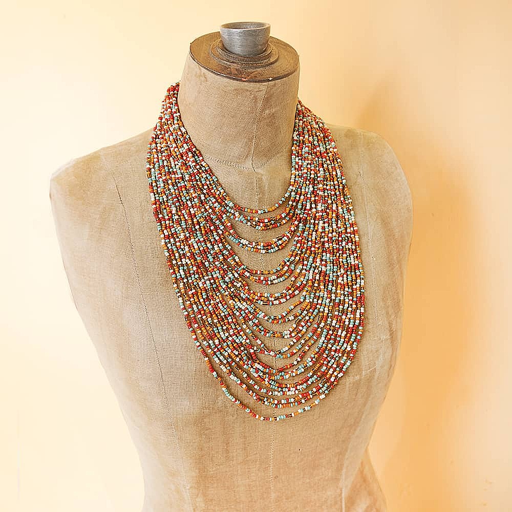 Kisumu Multi Strand Bead Necklace Culture Vulture
