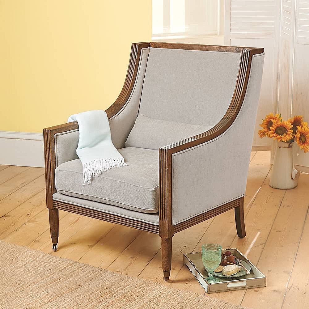 Accent Chair How To Reupholster A Bergere Chair Newly