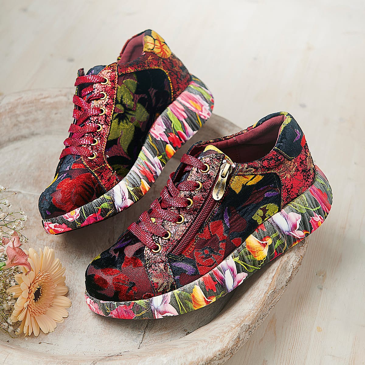 VOLATILE Women's Lornelia Fashion Sneaker – Laser Cut Design With Zipper, Padded Insole - View #2