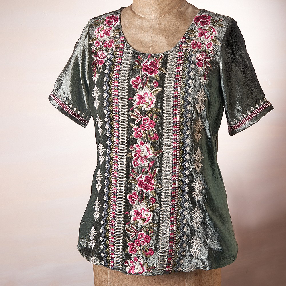 Image of Tambour Velvet Top