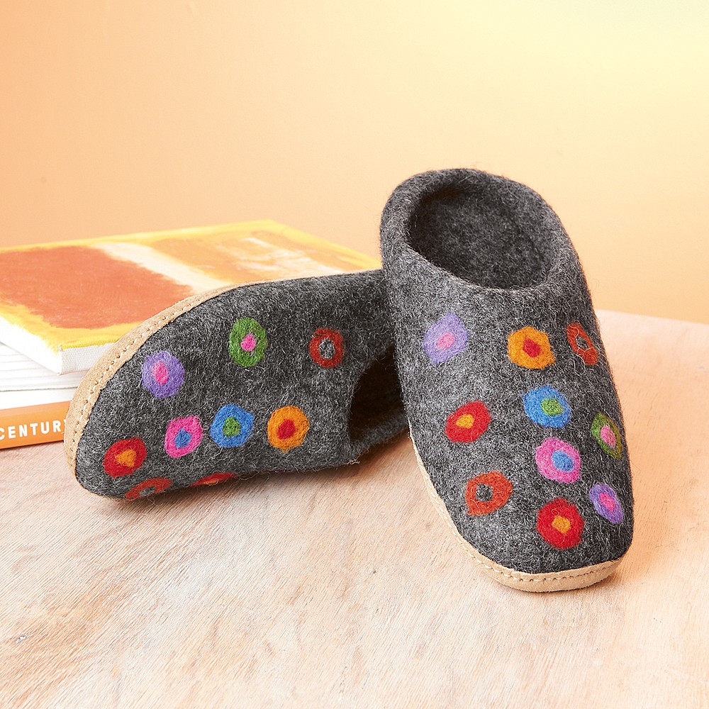 Image of Abstract Wool Slippers