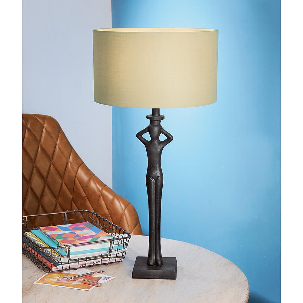 Pushkar Table Lamp Block Print, Safi Table Lamp Teal