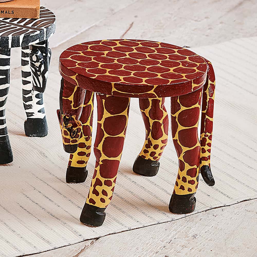 Kenyan Giraffe Petite Side Table Culture Vulture