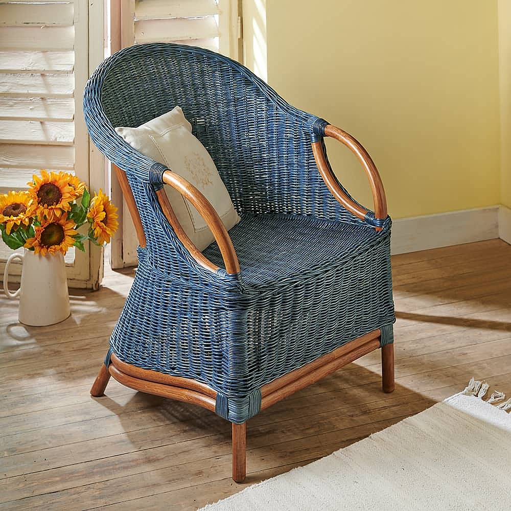 Bleu Marin Cane Tub Chair Museum Selection