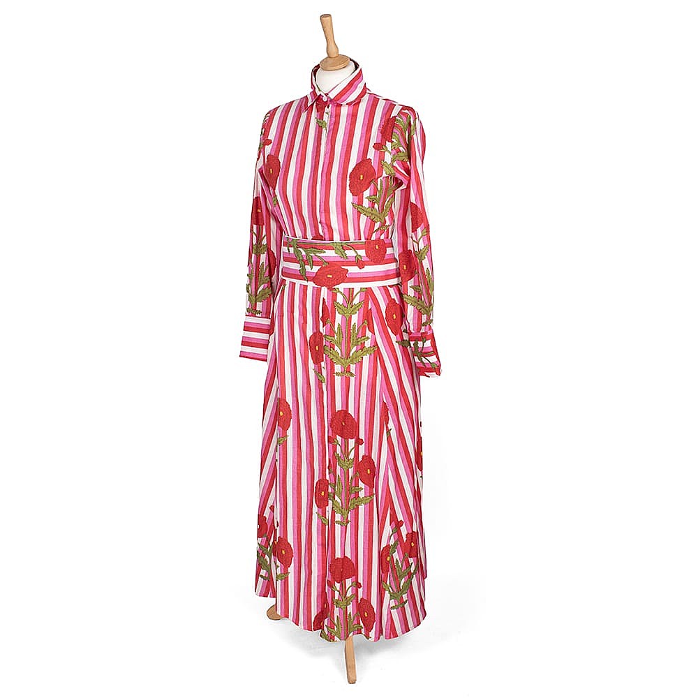 fitted lace wedding dress Zara red striped shirt dress – The Frockery
