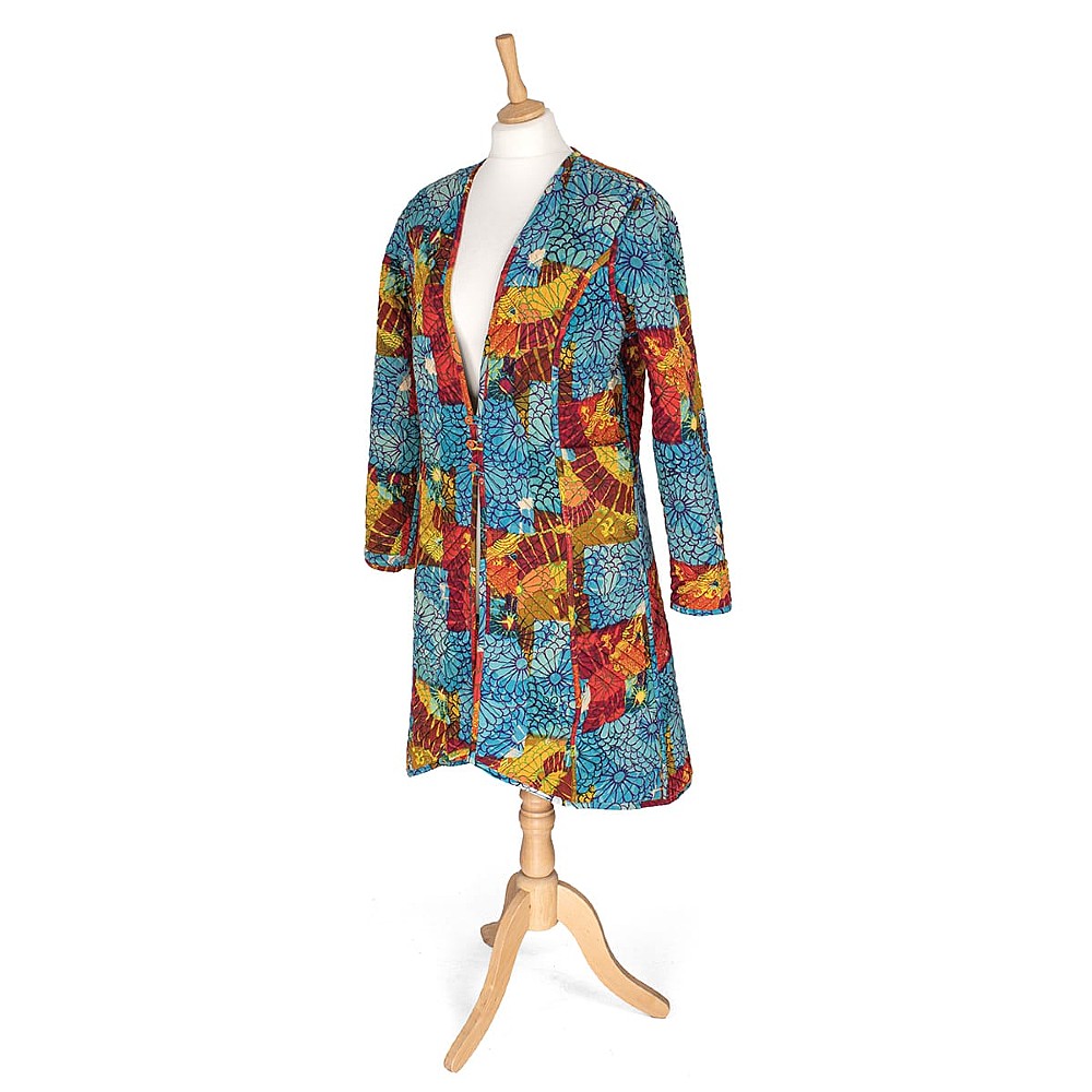 Hokkaido Reversible Crane Print Quilted Jacket | Culture Vulture