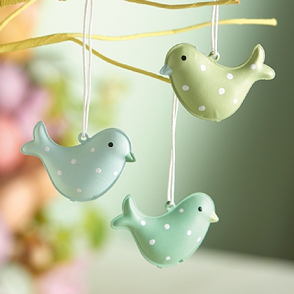 Tin Bird Decorations