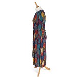Navy Autumn Leaves Jersey Dress | Culture Vulture